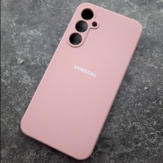 Чехол для Samsung S23 FE, Silicone Case, с логотипом, розовый песок