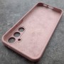 Чехол для Samsung S23 FE, Silicone Case, с логотипом, розовый песок