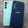 Чехол для Samsung S23 Plus, Silicone Case, с логотипом, ментол