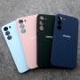 Чехол для Samusng S23 Plus, Silicone Case, с логотипом, темно-зеленый
