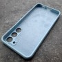 Чехол для Samusng S23 Plus, Silicone Case, с логотипом, голубой