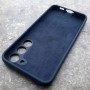 Чехол для Samsung S23 Plus, Silicone Case, с логотипом, темно-синий