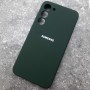 Чехол для Samusng S23 Plus, Silicone Case, с логотипом, темно-зеленый