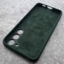 Чехол для Samusng S23 Plus, Silicone Case, с логотипом, темно-зеленый