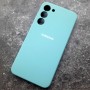 Чехол для Samsung S23 Plus, Silicone Case, с логотипом, ментол
