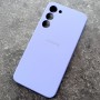 Чехол для Samsung S23 Plus, Silicone Case, с логотипом, фиалковый