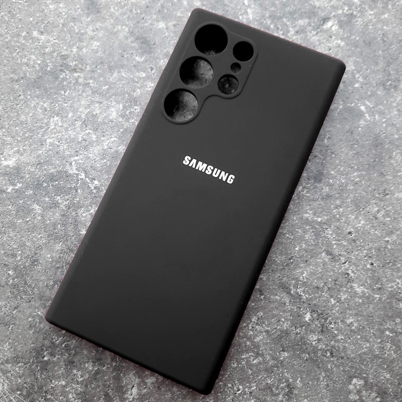 Чехол для Samusng S23 Ultra, Silicone Case, с логотипом, черный Чехол для Samusng S23 Ultra, Silicone Case, с логотипом, черный