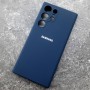 Чехол для Samsung S23 Ultra, Silicone Case, с логотипом, темно-синий