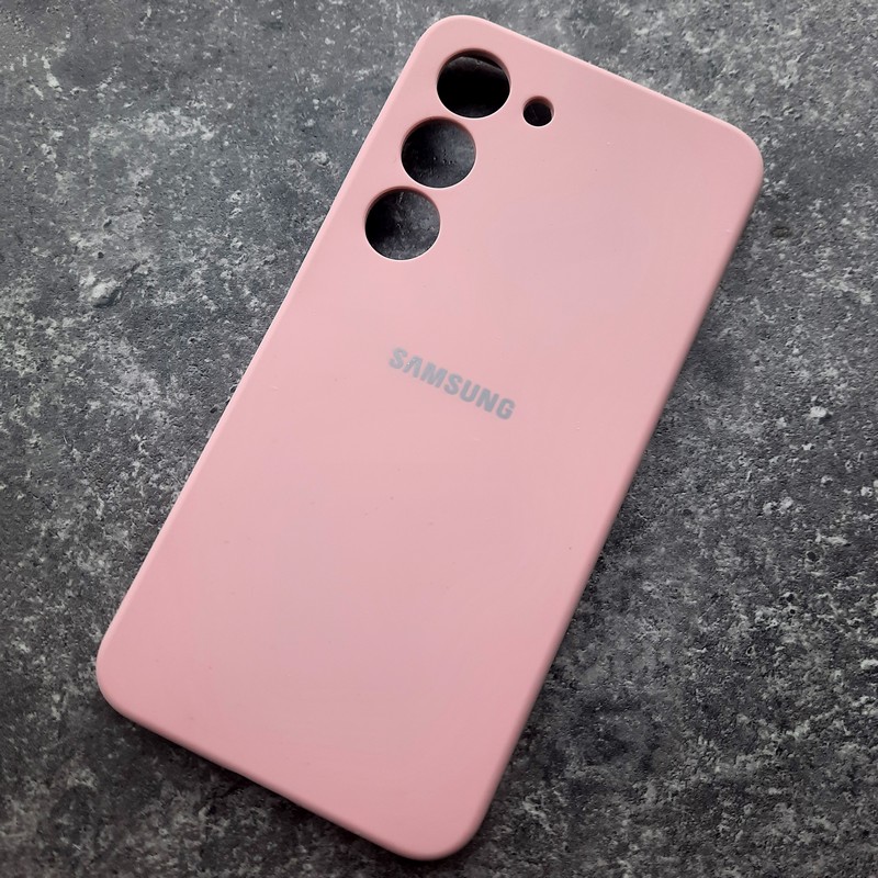 Чехол для Samsung S23, Silicone Case, с логотипом, розовый песок Чехол для Samsung S23, Silicone Case, с логотипом, розовый песок