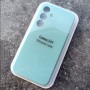 Чехол для Samsung S24, Silicone Case, с логотипом, ментол