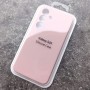 Чехол для Samsung S24, Silicone Case, с логотипом, розовый песок