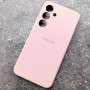 Чехол для Samsung S24, Silicone Case, с логотипом, розовый песок