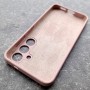 Чехол для Samsung S24, Silicone Case, с логотипом, розовый песок