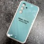 Чехол для Samsung S25 FE, Silicone Case, с логотипом, мятный
