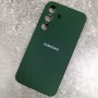 Чехол для Samsung S25 Silicone Case, с логотипом, хаки
