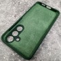 Чехол для Samsung S25 Silicone Case, с логотипом, хаки