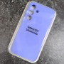 Чехол для Samsung S25, Silicone Case, с логотипом, фиалка