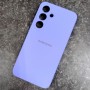 Чехол для Samsung S25, Silicone Case, с логотипом, фиалка