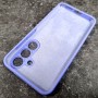 Чехол для Samsung S25, Silicone Case, с логотипом, фиалка