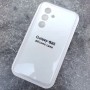 Чехол для Samsung S25, Silicone Case, с логотипом, белый