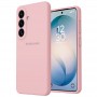 Чехол для Samsung S26, Silicone Case, с логотипом, розовый песок