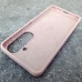 Чехол для Samsung S26, Silicone Case, с логотипом, розовый песок