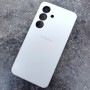 Чехол для Samsung S26, Silicone Case, с логотипом, белый