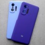 Чехол для Xiaomi Mi 11T / Mi 11T Pro, Silicone Case, с логотипом, фиолетовый