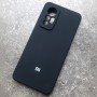 Чехол для Xiaomi Mi 12 Lite, Silicone Case, с логотипом, черный