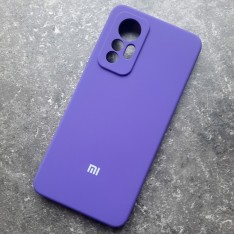 Чехол для Xiaomi Mi 12 Lite, Silicone Case, с логотипом, темно-фиолетовый