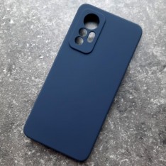 Чехол для Xiaomi Mi 12 Lite, Silicone Case, темно-синий матовый