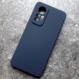 Чехол для Xiaomi Mi 12 Lite, Silicone Case, темно-сине-серый матовый