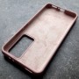 Бампер для Xiaomi Mi 12T / Mi 12T Pro, Silicone Case с логотипом Mi, розовый песок