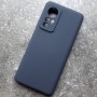Чехол для Xiaomi Mi 12, Silicone Case, темно-сине-серый матовый