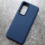 Чехол для Xiaomi Mi 12T, Silicone Case, темно-синий матовый