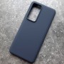 Чехол для Xiaomi Mi 12T, Silicone Case, темно-сине-серый матовый