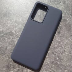 Чехол для Xiaomi Mi 13 Lite, Silicone Case, темно-сине-серый матовый