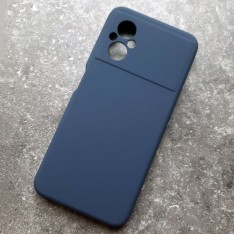 Чехол для Xiaomi Poco M5, Silicone Case, темно-синий матовый