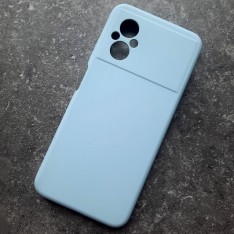 Чехол для Xiaomi Poco M5, Silicone Case, светло-голубой
