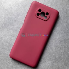 Cиликоновый чехол для Xiaomi Poco X3, марсала