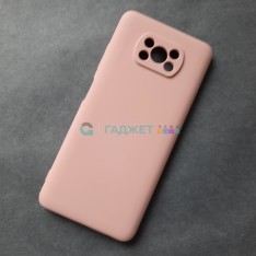 Cиликоновый чехол для Xiaomi Poco X3, розовый песок