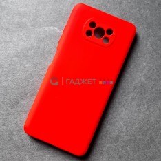 Cиликоновый чехол для Xiaomi Poco X3, красный