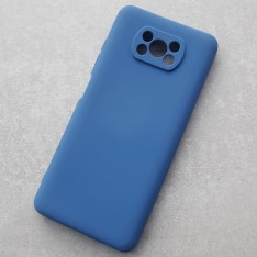 Чехол Silicone Cover для Xiaomi Poco X3, синий