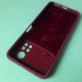 Чехол для Xiaomi Poco X4 Pro, Silicone Case с логотипом Mi, марсала