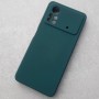 Чехол Silicone Cover для Xiaomi Poco X4 Pro, темно-зеленый