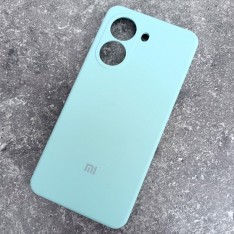 Чехол для Poco X7 Pro 5G, Silicone Case, с логотипом, ментол