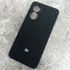 Чехол для Poco X7 Pro 5G, Silicone Case, с логотипом, черный