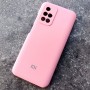 Чехол для Xiaomi Redmi 10, Silicone Case, с логотипом, розовый