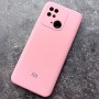 Чехол для Xiaomi Redmi 10C, Silicone Case с логотипом Mi, розовый