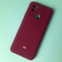 Чехол для Xiaomi Redmi 10C, Silicone Case с логотипом Mi, марсала